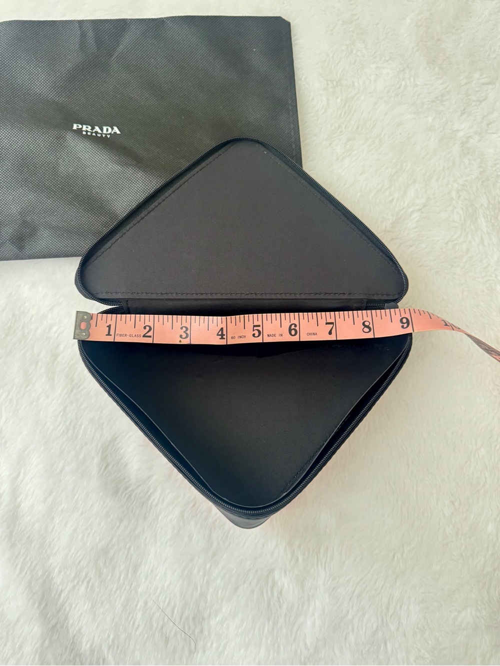 Prada Beauty Pink and Black Triangle Cosmetic Pouch/ New with dust bag - Picture 4 of 4